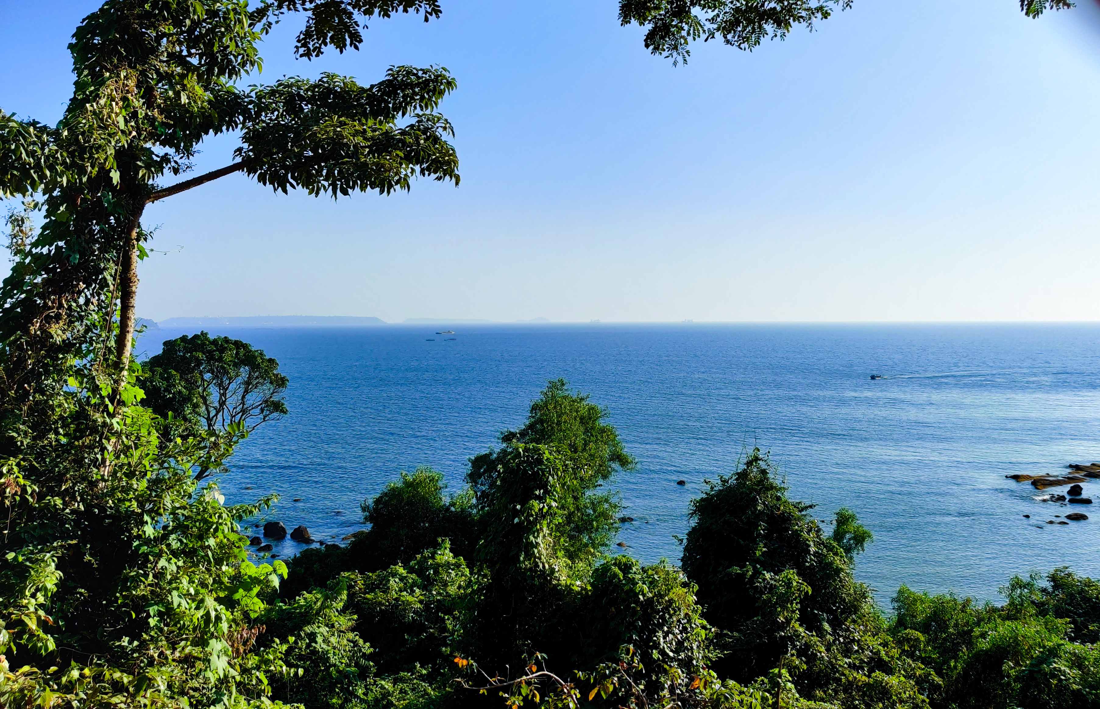 view from aguada fort goa