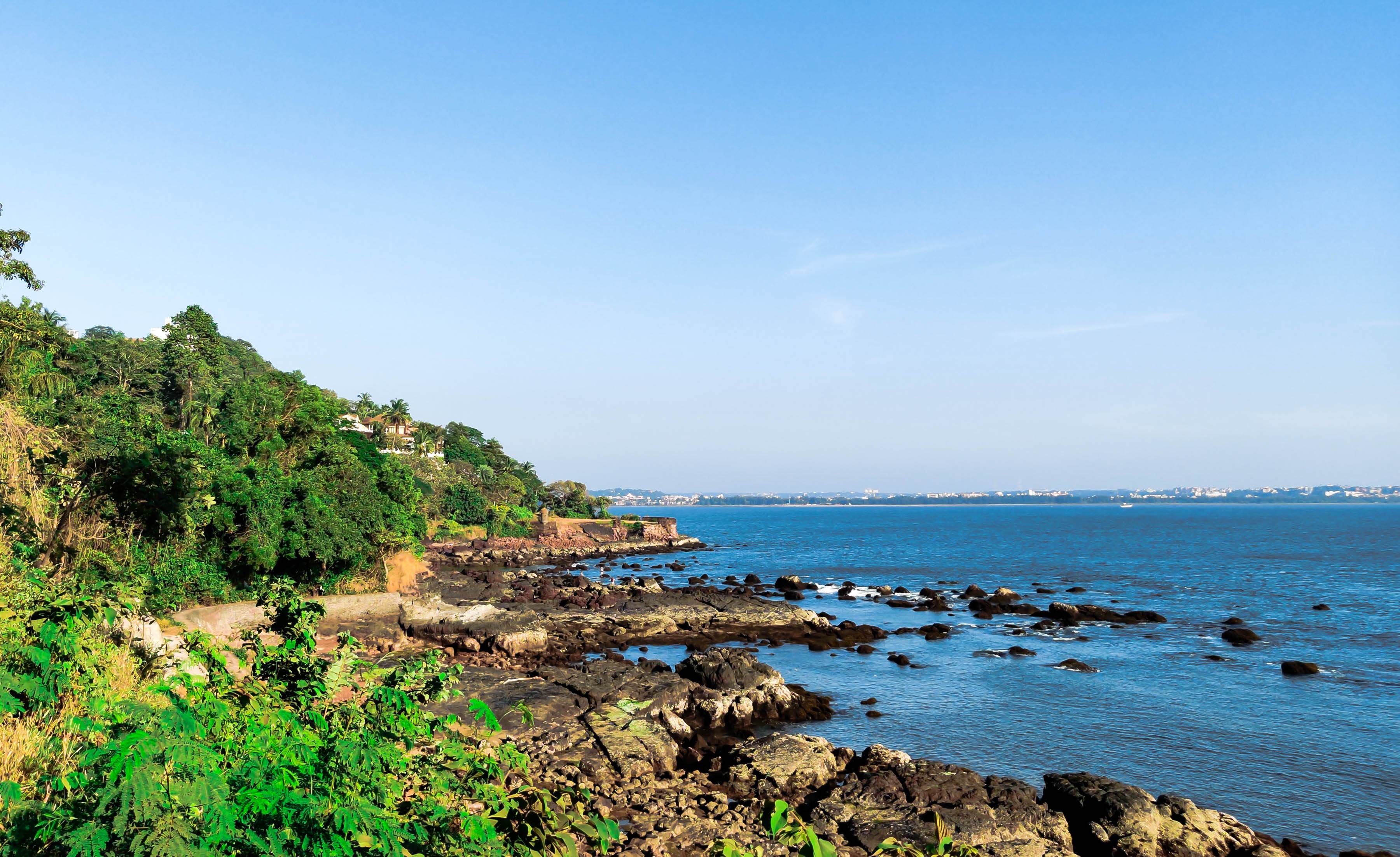 view from aguada fort goa